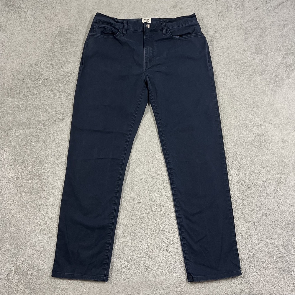 Flint And Tinder Pants Mens 33x30 Straight Fit Chino Blue Stretch